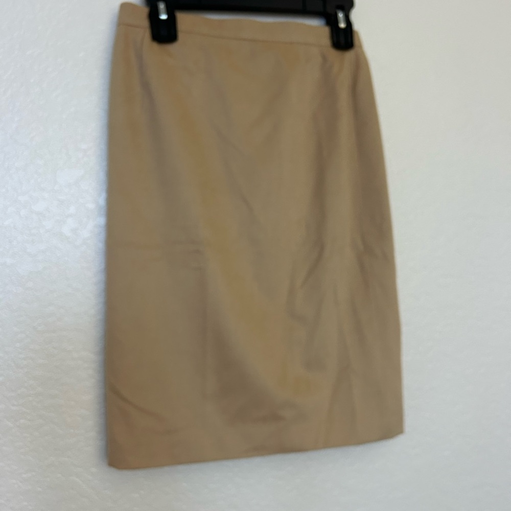 Escada Beige Wool & Cashmere Pencil Skirt | Timeless European Minimal